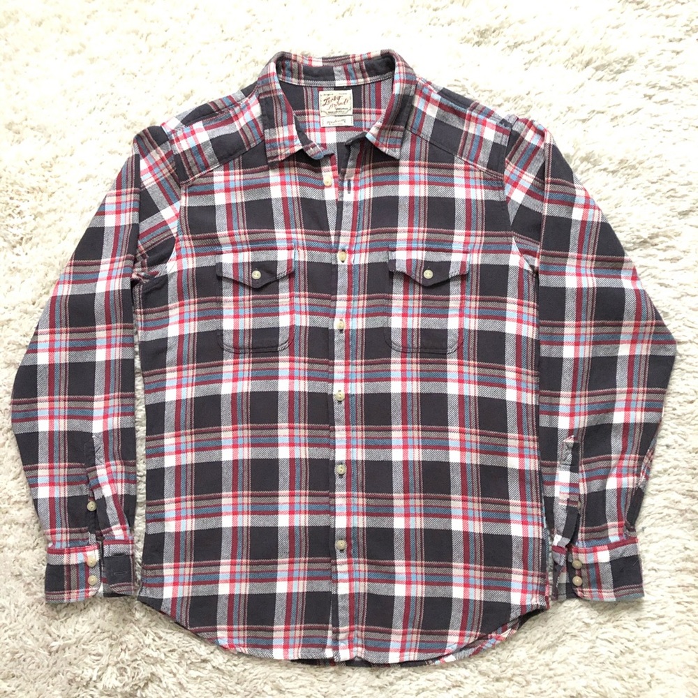 LUCKY BRAND 100% Cotton Flannel Button Down Shirt